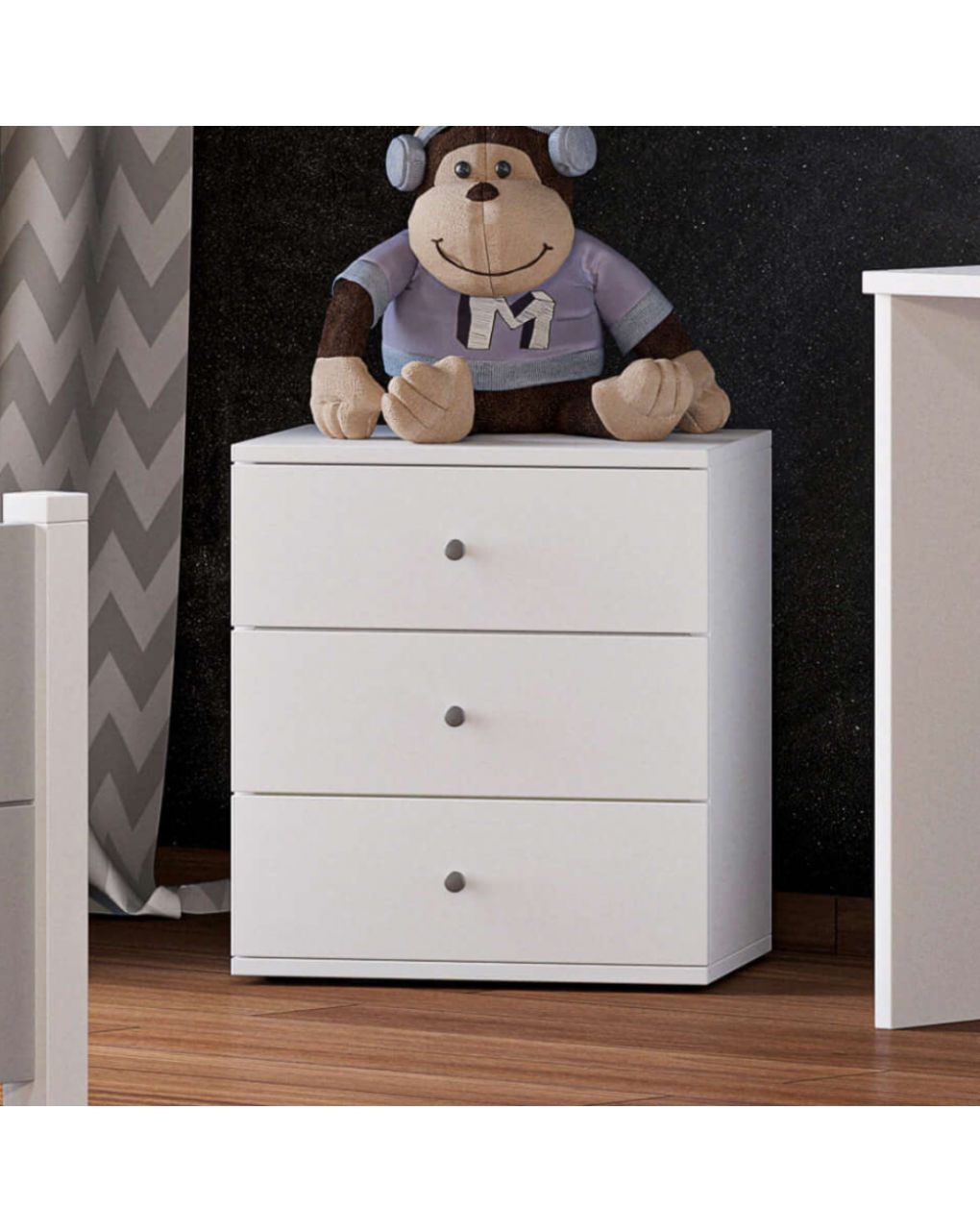 Casababy casakids loft κομοδίνο τροχηλατό με 3 συρτάρια (3 σχέδια) ck00007 - CASABABY