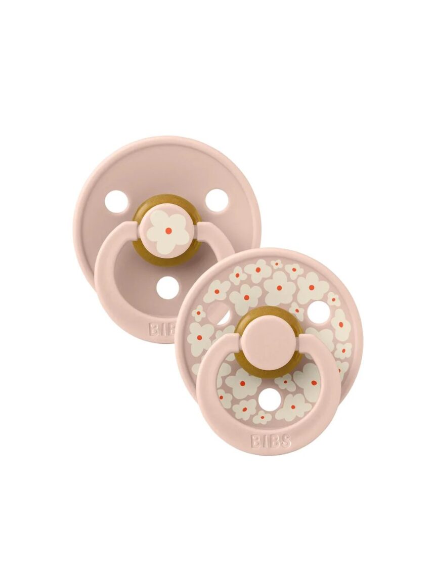 Bibs - πιπίλα καουτσούκ σετ 2τμχ studio colour jasmine blush mix, 0-6m - BIBS