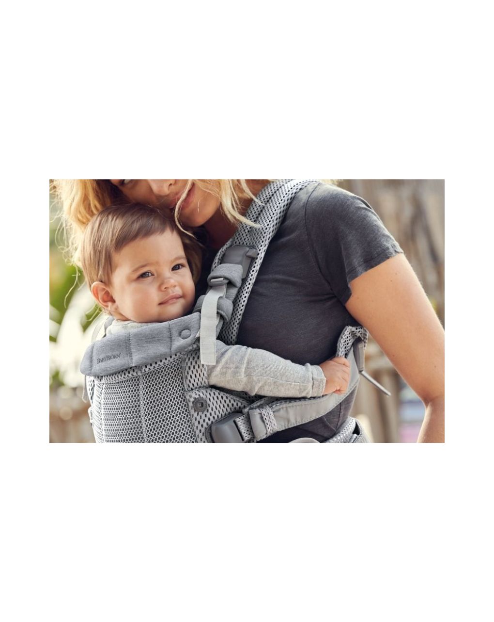 Babybjorn - μάρσιπος harmony 3d mesh, silver - Baby Bjorn