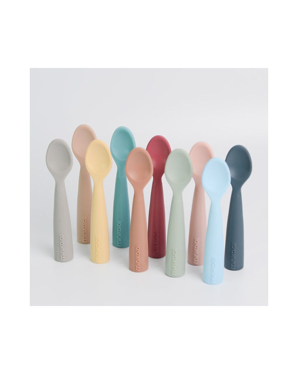 Minikoioi κουτάλι σιλικόνης scooper 6m+ rose 0907-101140005 - MinikOiOi