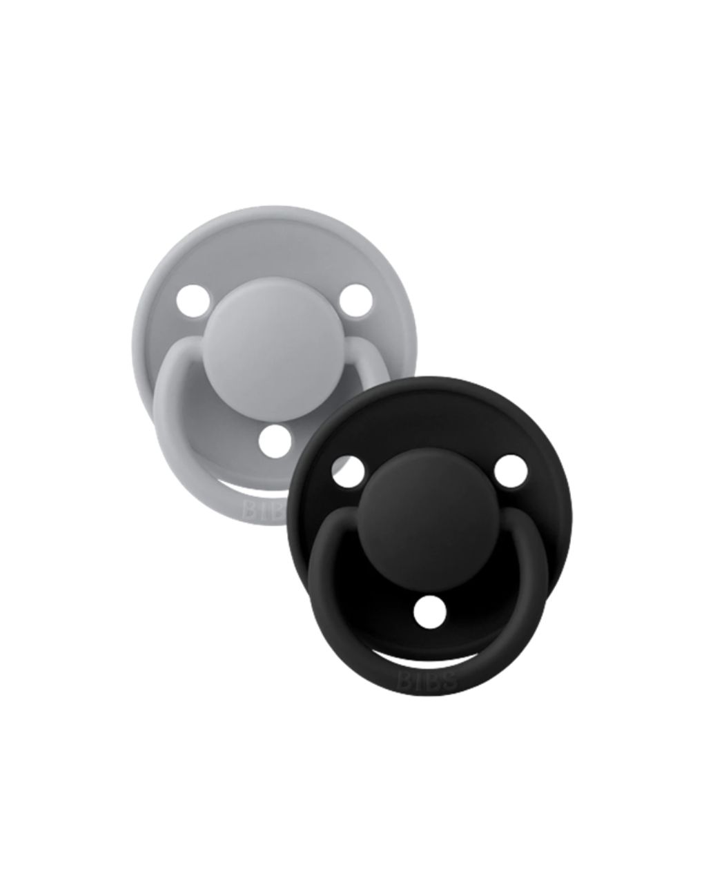 Bibs πιπίλα σιλικόνης σετ 2τμχ de lux cloud-black onesize, 0-36m - BIBS