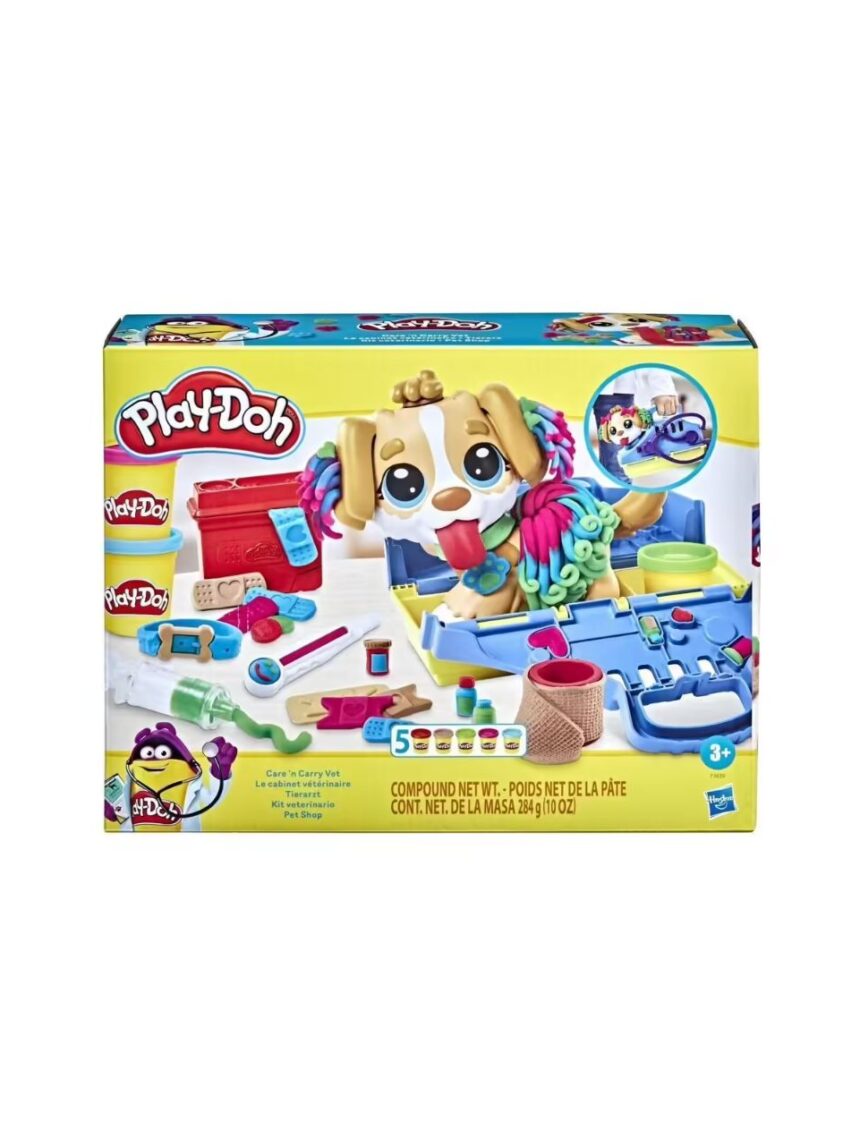 Play-doh care ‘n carry vet playset, f3639 - Play-Doh