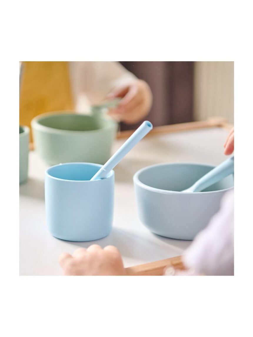Minikoioi  basic μπολ σιλικόνης mineral blue - MinikOiOi