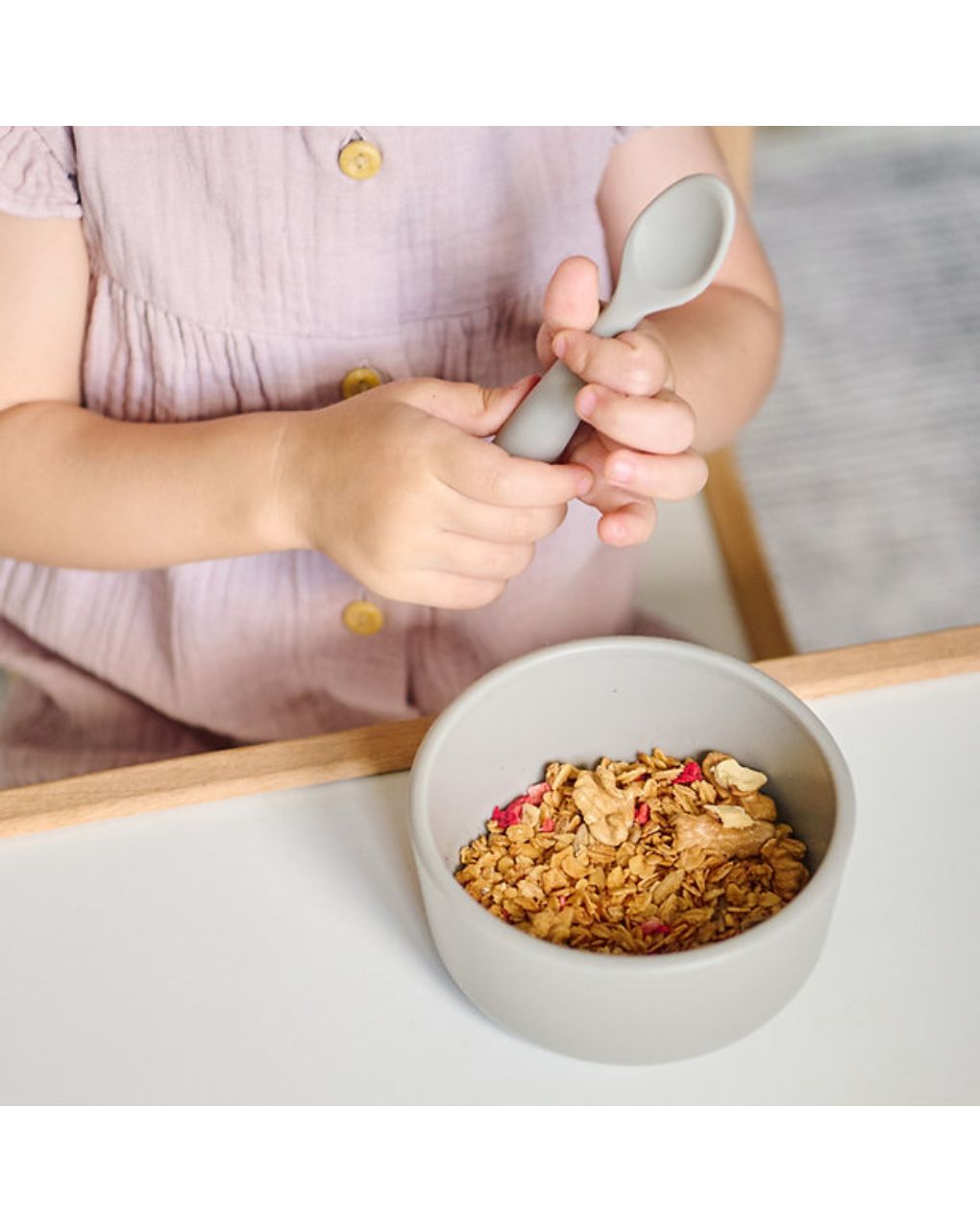 Minikoioi basic μπολ σιλικόνης grey 0907-101080104 - MinikOiOi