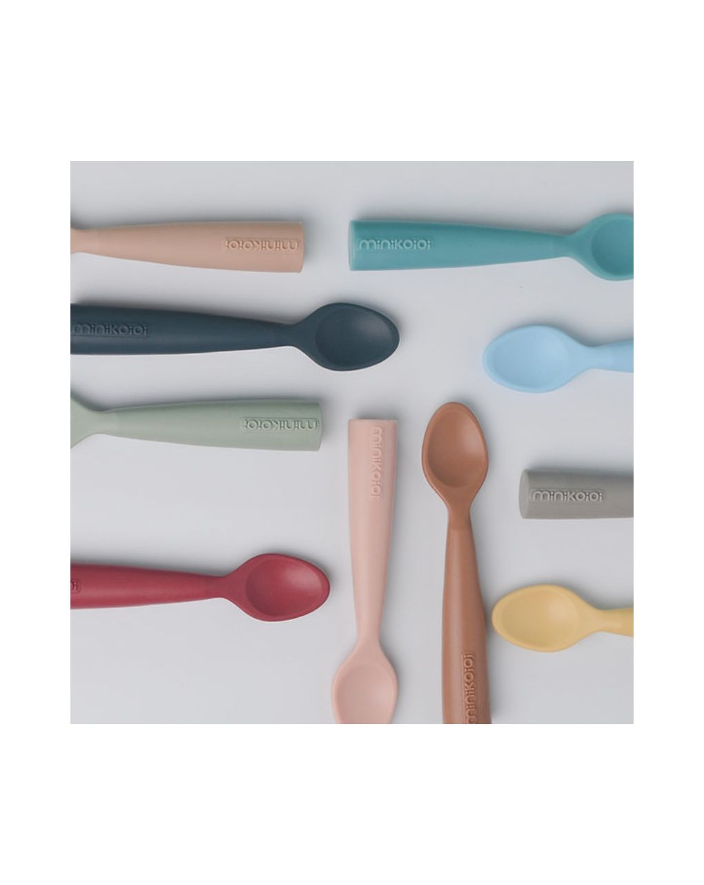 Minikoioi κουτάλι σιλικόνης scooper 6m+ rose 0907-101140005 - MinikOiOi