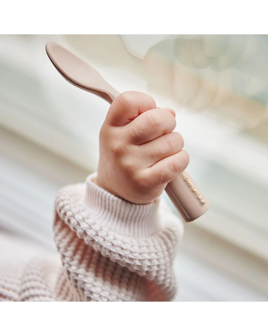 Minikoioi κουτάλια σιλικόνης scoopers 2τμχ 6m+ pinky pink/powder grey 0907-101140017 - MinikOiOi