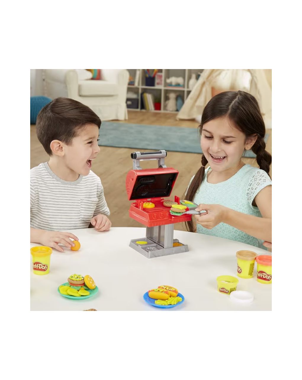 Play-doh kitchen creations grill n stamp playset, f0652 - Play-Doh