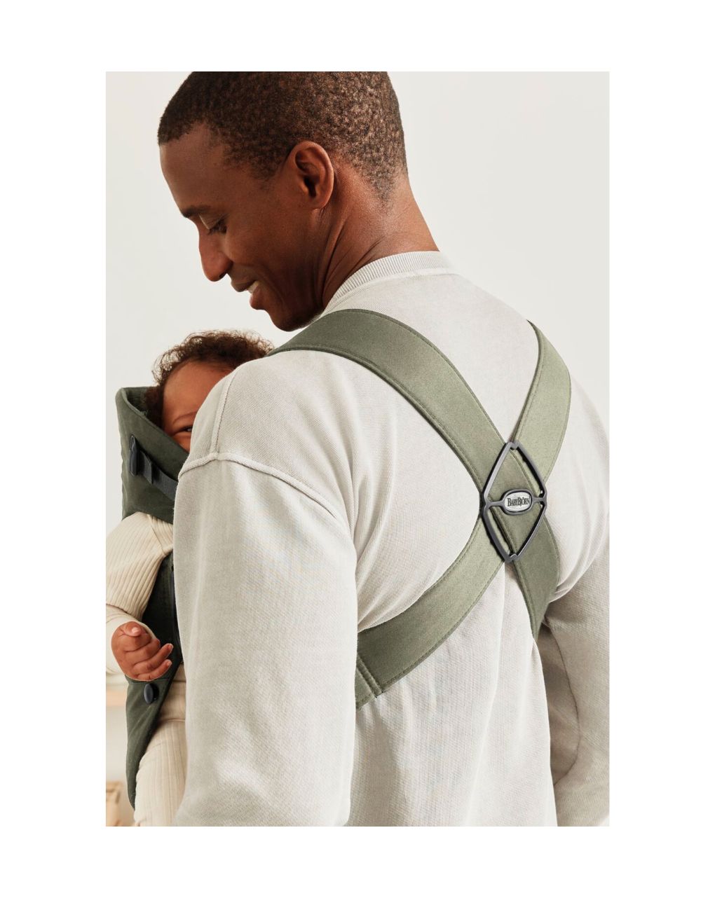 Babybjorn - μάρσιπος mini woven, dark green - Baby Bjorn