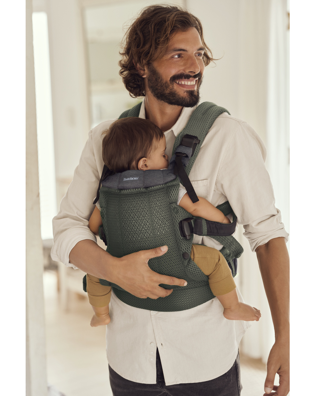 Babybjorn - μάρσιπος harmony 3d mesh, dark green - Baby Bjorn