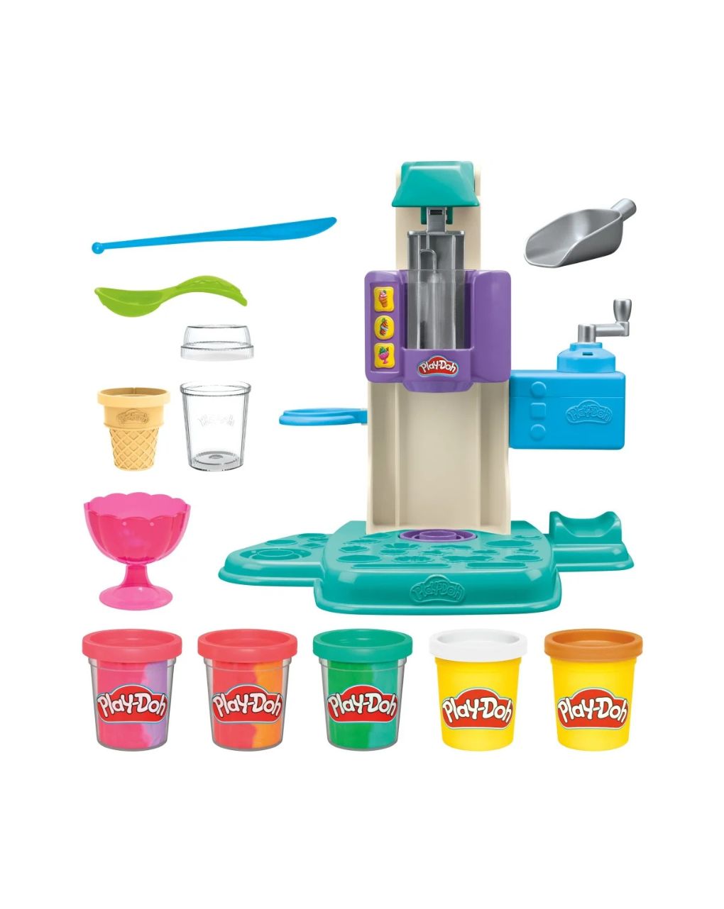 Play-doh rainbow swirl ice cream playset, g0028 - Play-Doh