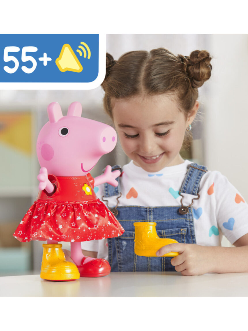 Peppa pig κούκλα peppas muddy puddles party, f8873 - Peppa Pig