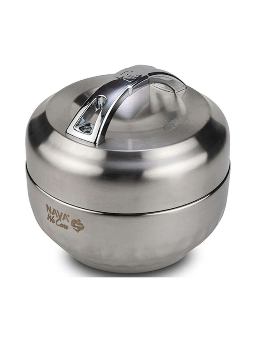 Nava δοχείο φαγητού ανοξείδωτο ss304 στρογγυλό "we care" 1000ml - Nava
