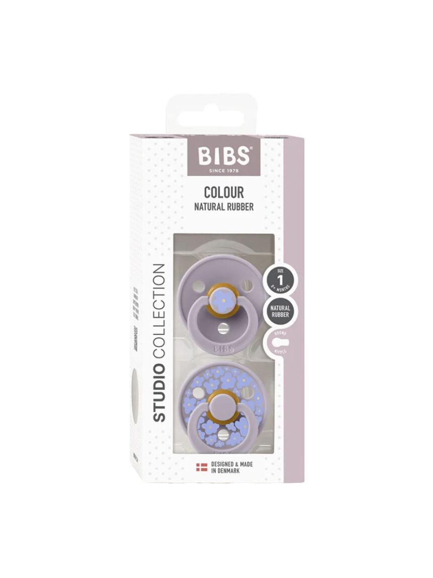 Bibs πιπίλα καουτσούκ σετ 2τμχ studio colour fossil grey mix, 0-6m - BIBS