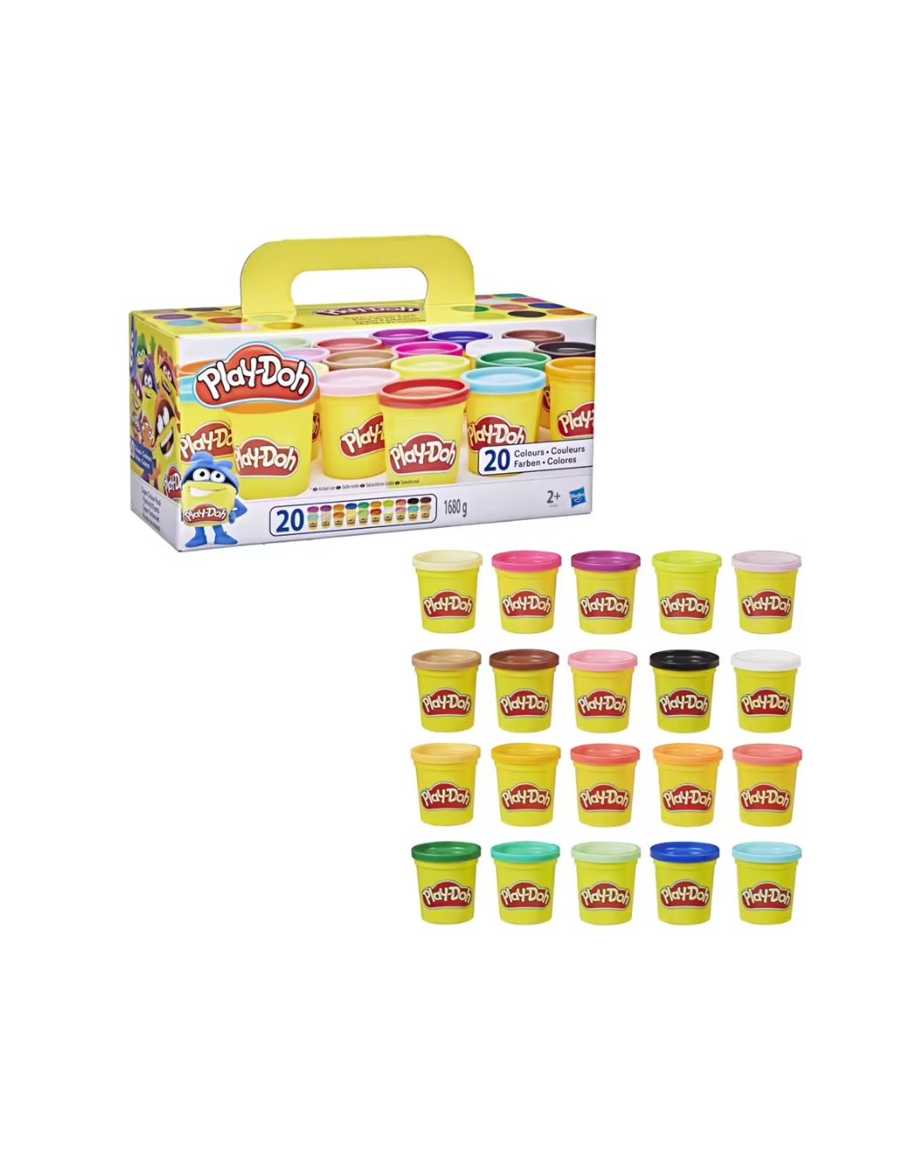 Play-doh super color pack - 20 βαζάκια πλαστοζυμαράκια, a7924 - Play-Doh