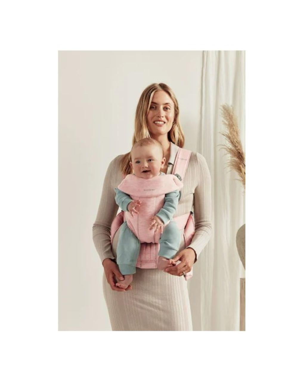 Babybjorn - μάρσιπος mini 3d jersey, light pink - Baby Bjorn