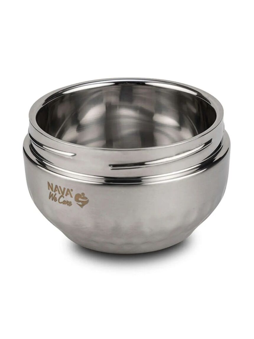 Nava δοχείο φαγητού ανοξείδωτο ss304 στρογγυλό "we care" 1000ml - Nava