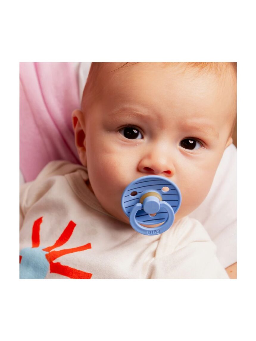 Bibs πιπίλα καουτσούκ σετ 2τμχ colour pin sky blue mix 6-12m - BIBS