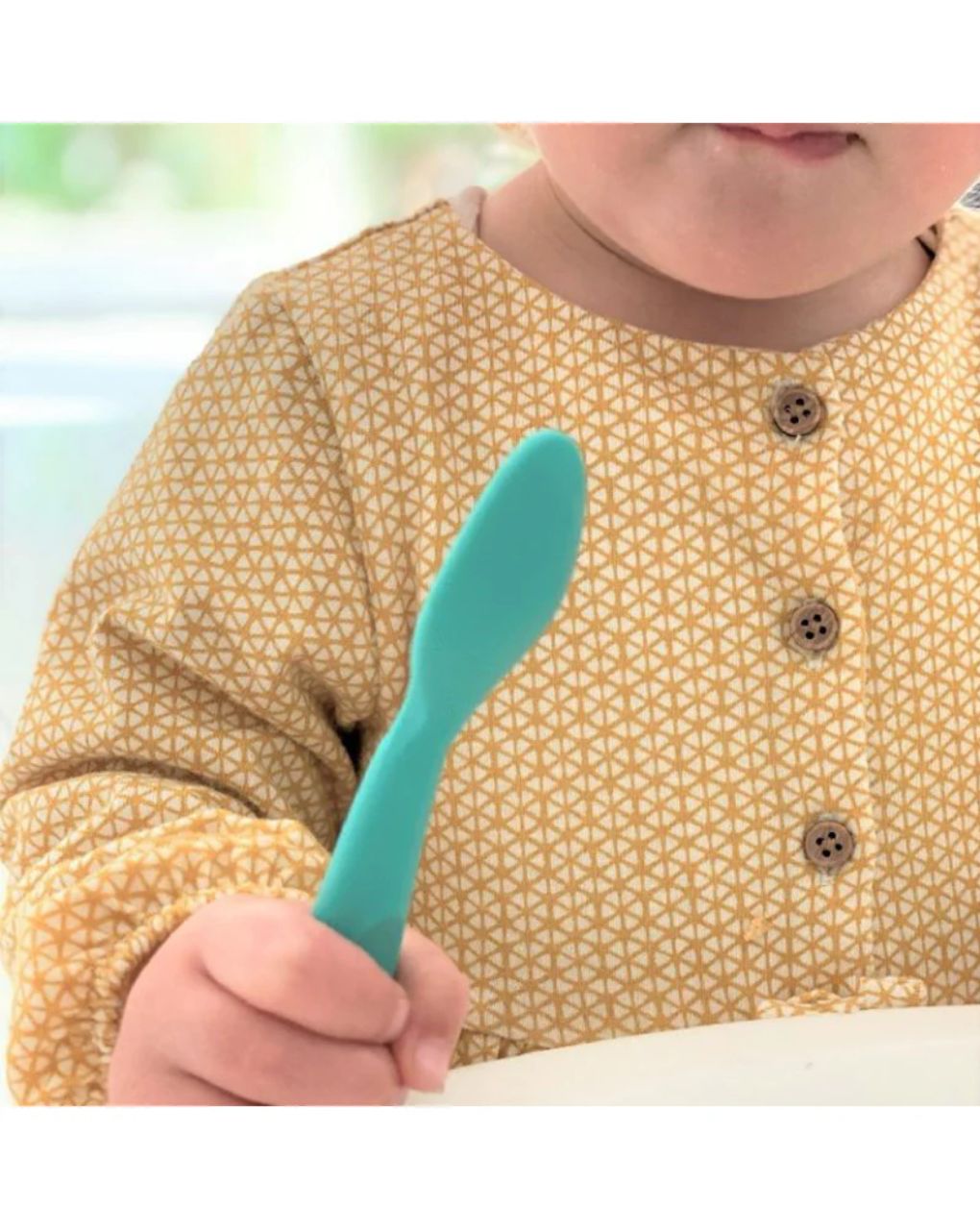 Minikoioi κουτάλι σιλικόνης scooper 6m+ aqua green 0907-101140001 - MinikOiOi