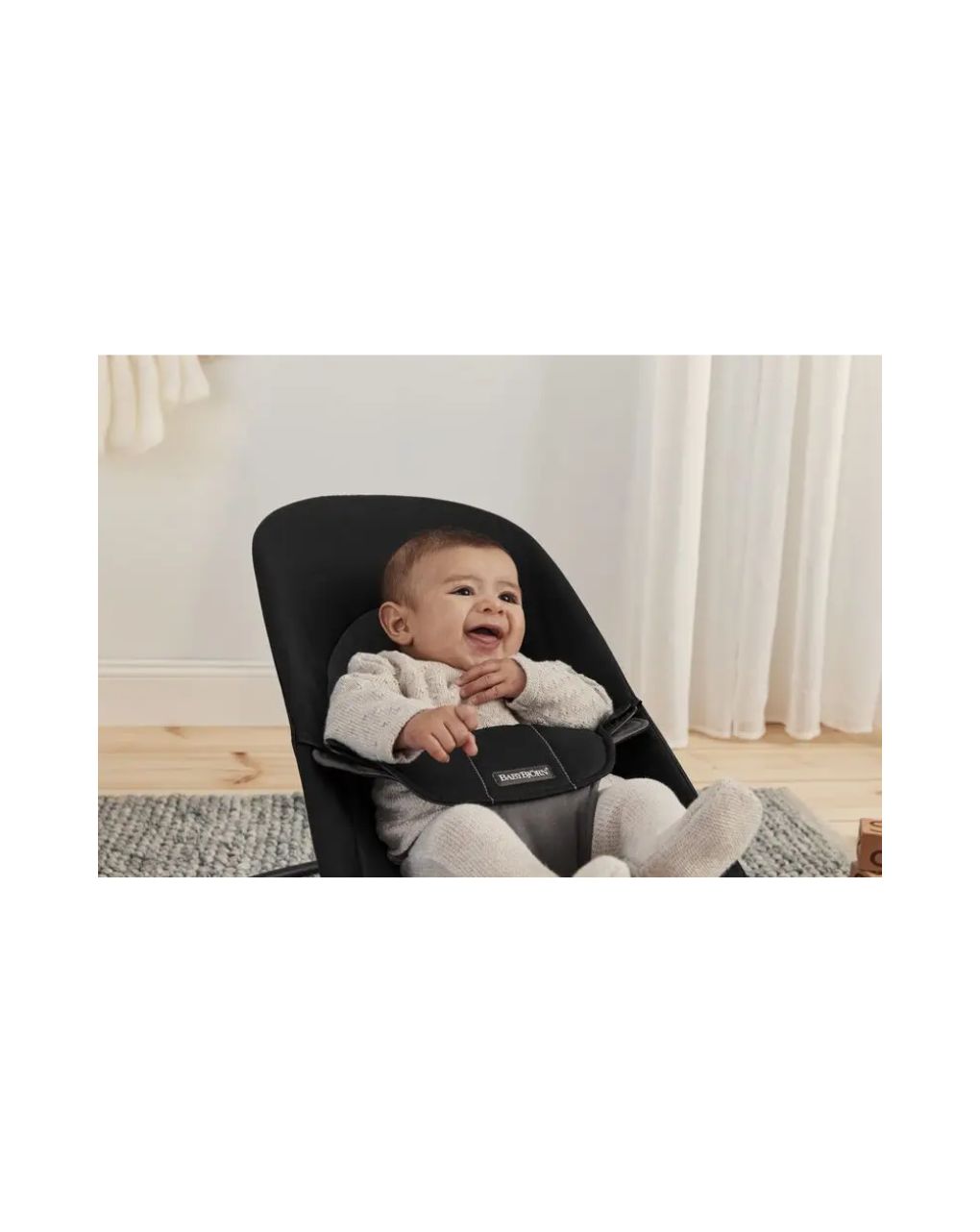 Babybjorn - ριλάξ balance soft, woven, black/dark grey - Baby Bjorn