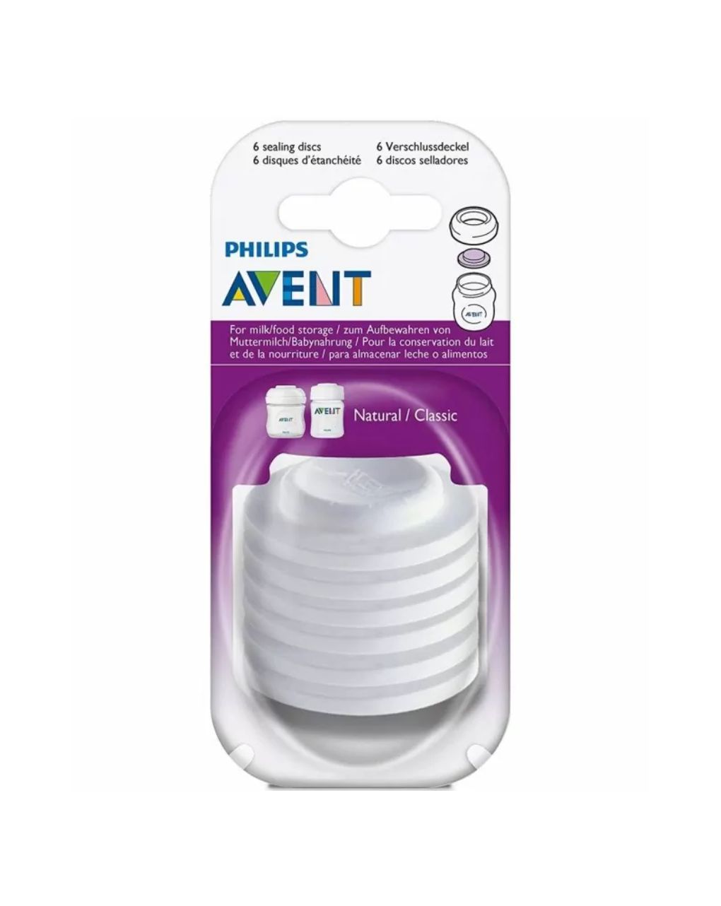 Philips avent - δίσκοι σφράγισης μπιμπερό 6 τμχ, scf143106 - Philips Avent