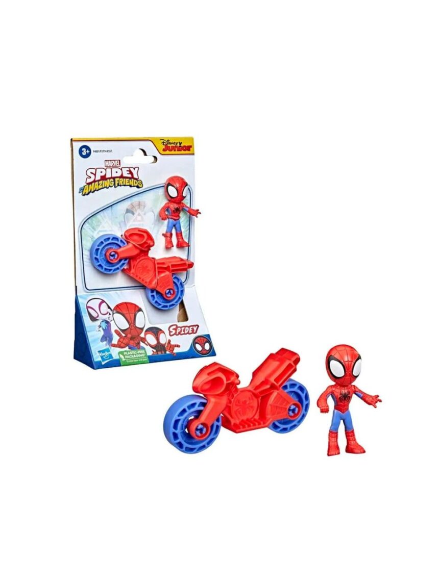 Spidey and his amazing friends φιγούρα με ποδήλατο (3 σχέδια) f3714 - SPIDEY