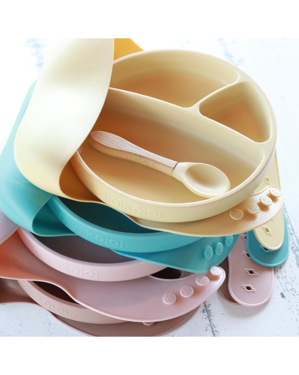 Minikoioi blw ii σετ φαγητού 3τμχ από σιλικόνη 6m+ pink 0907-101070020 - MinikOiOi