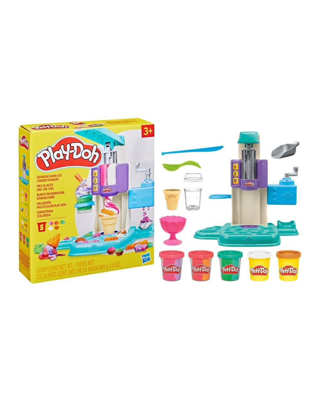 Play-doh rainbow swirl ice cream playset, g0028 - Play-Doh