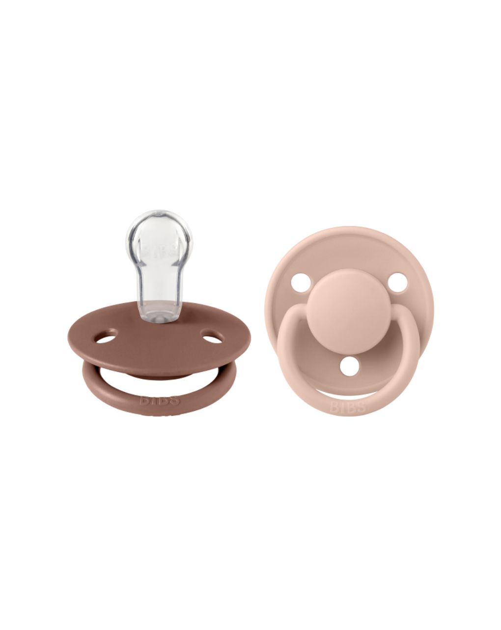 Bibs πιπίλα σιλικόνης σετ 2τμχ de lux woodchuck-blush one size, 0-36m - BIBS