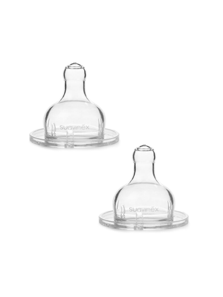 Suavinex - θηλη σιλικόνης αργής ροής για 0m+ 2τμχ - Suavinex