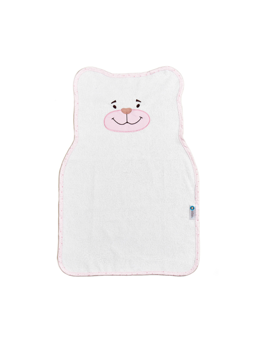 ο κόσμος του μωρού σελτεδάκι 46x70 cm πλαστικοποιημένης πετσέτας bear ροζ 11331 - ο κόσμος του μωρού