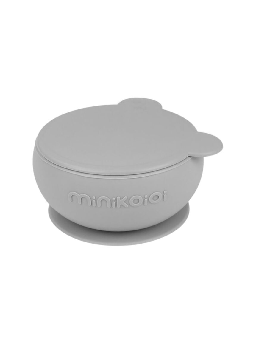 Minikoioi μπολ με καπάκι bowly 450ml grey 0907-101080004 - MinikOiOi