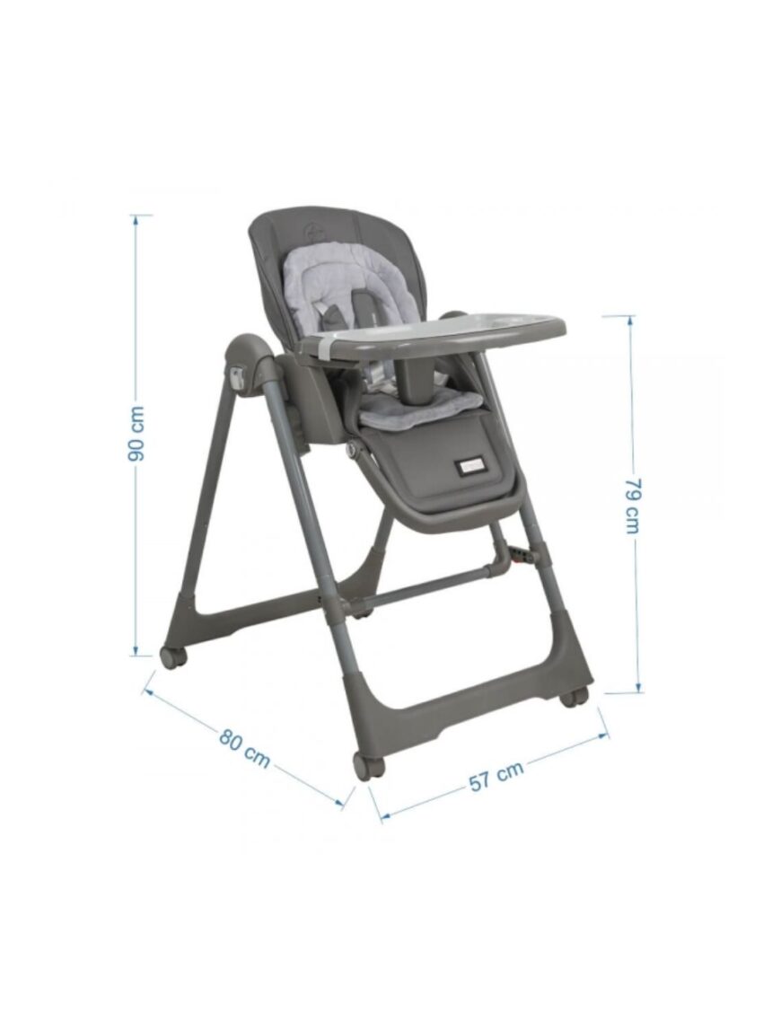 Bebe stars καρέκλα φαγητού-κούνια nuovo 2σε1 grey 6m+ 867-186 - Bebe Stars