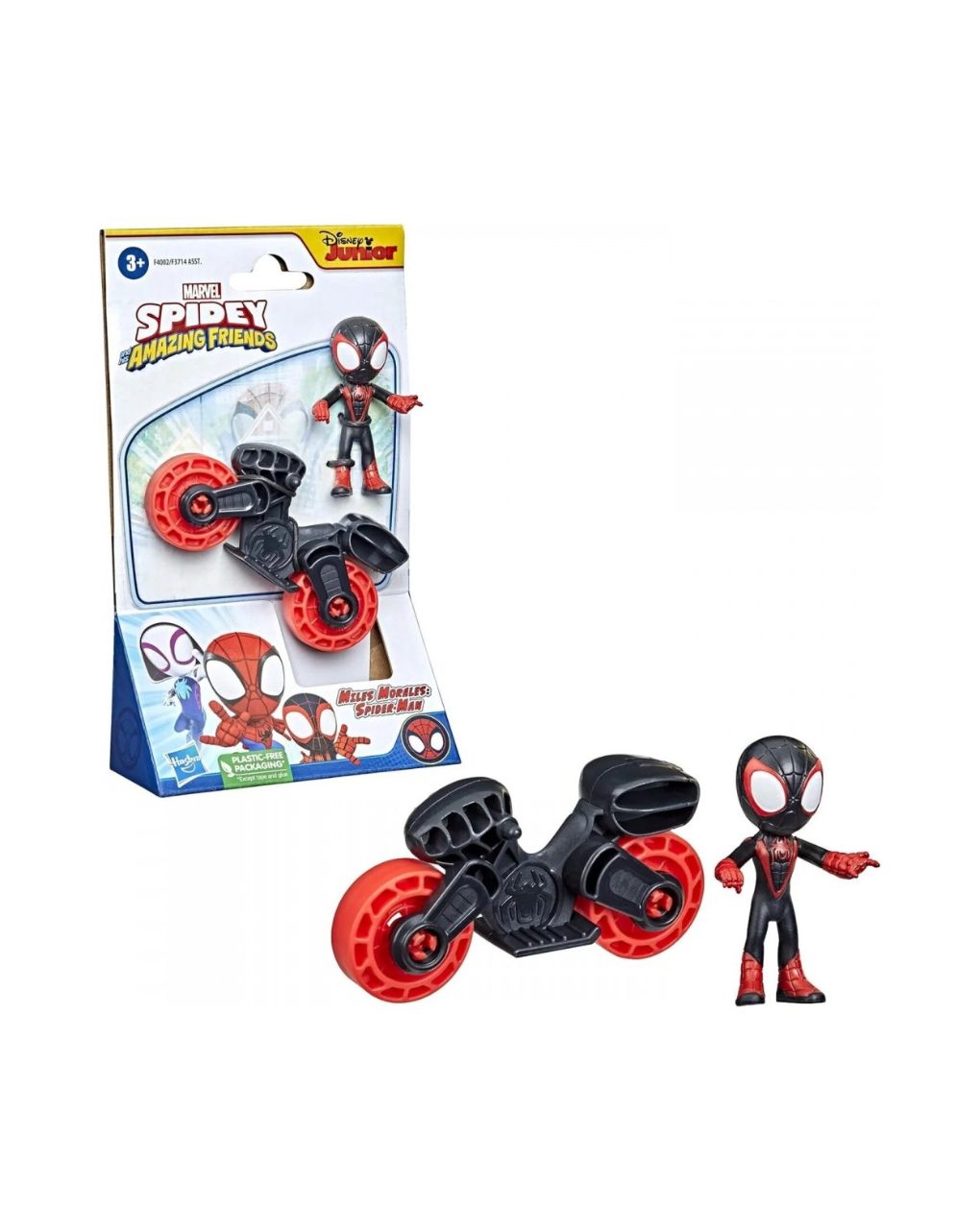 Spidey and his amazing friends φιγούρα με ποδήλατο (3 σχέδια) f3714 - SPIDEY