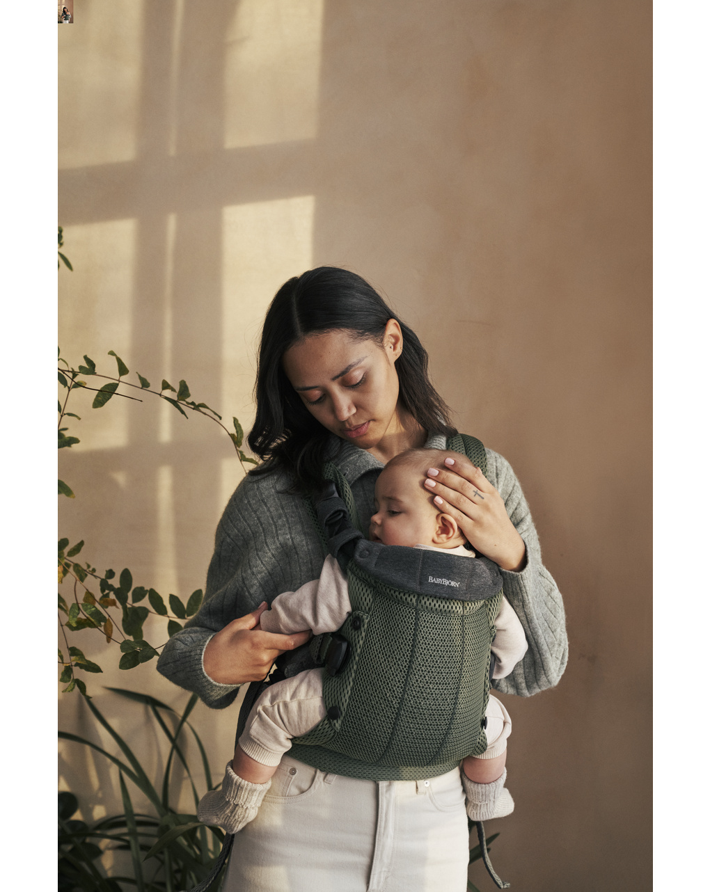 Babybjorn - μάρσιπος harmony 3d mesh, dark green - Baby Bjorn