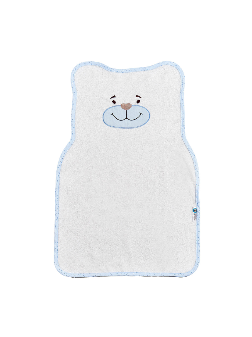 ο κόσμος του μωρού σελτεδάκι 46x70 cm πλαστικοποιημένης πετσέτας bear σιέλ 11332 - ο κόσμος του μωρού