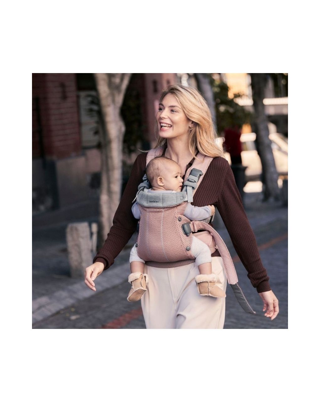 Babybjorn - μάρσιπος harmony 3d mesh, dusty pink - Baby Bjorn