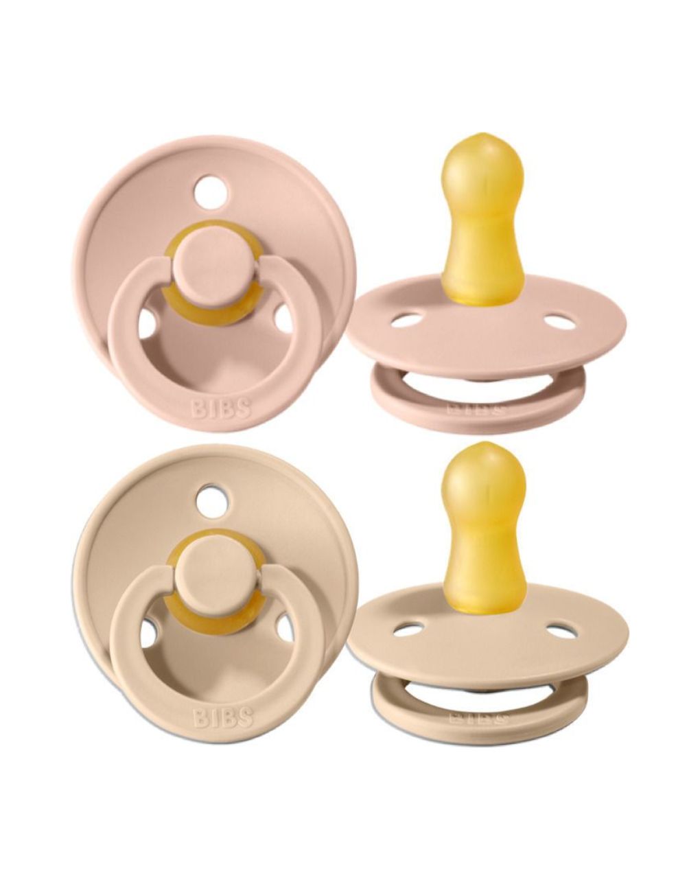 Bibs πιπίλα καουτσούκ 2τμχ vanilla / blush, 18-36 μηνών - BIBS