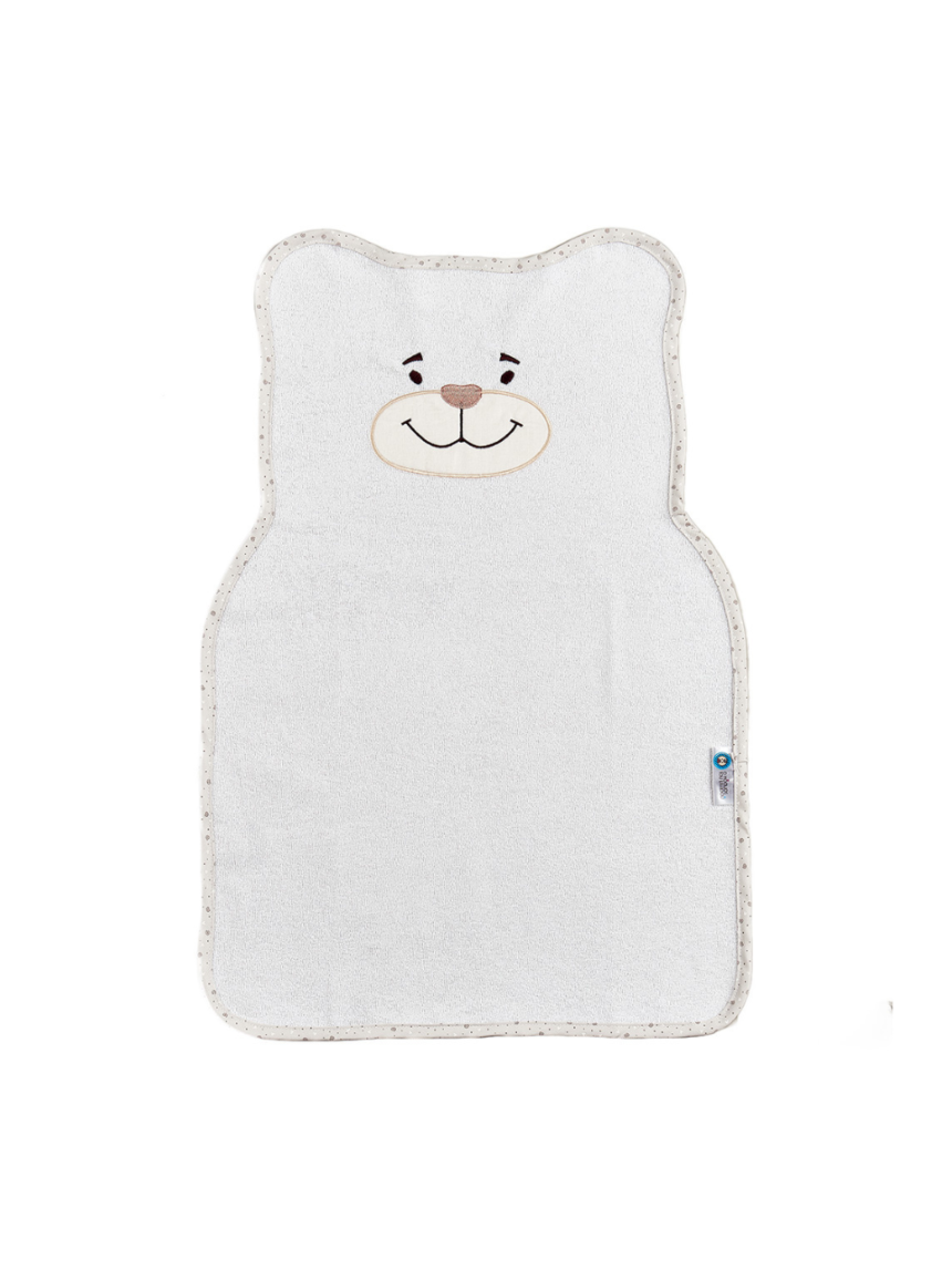 ο κόσμος του μωρού σελτεδάκι 46x70 cm πλαστικοποιημένης πετσέτας bear εκρού 11333 - ο κόσμος του μωρού
