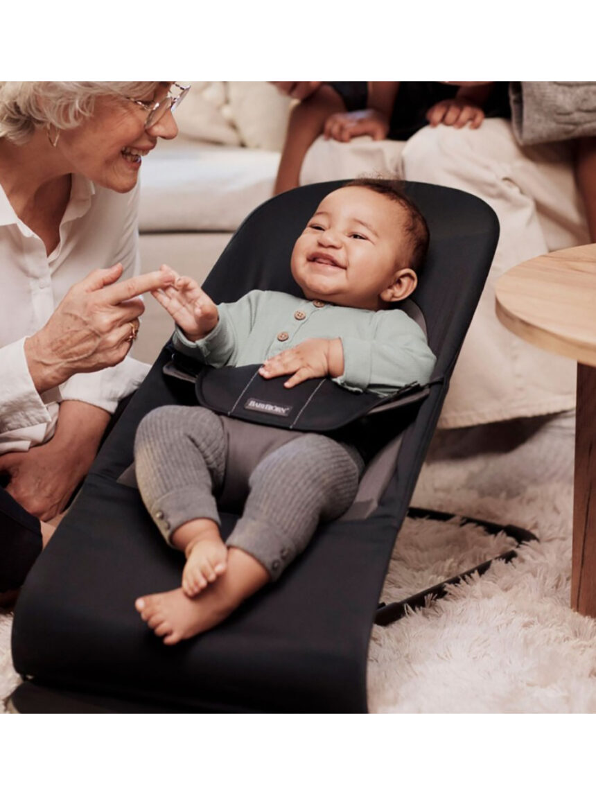 Babybjorn - ριλάξ balance soft, woven, black/dark grey - Baby Bjorn