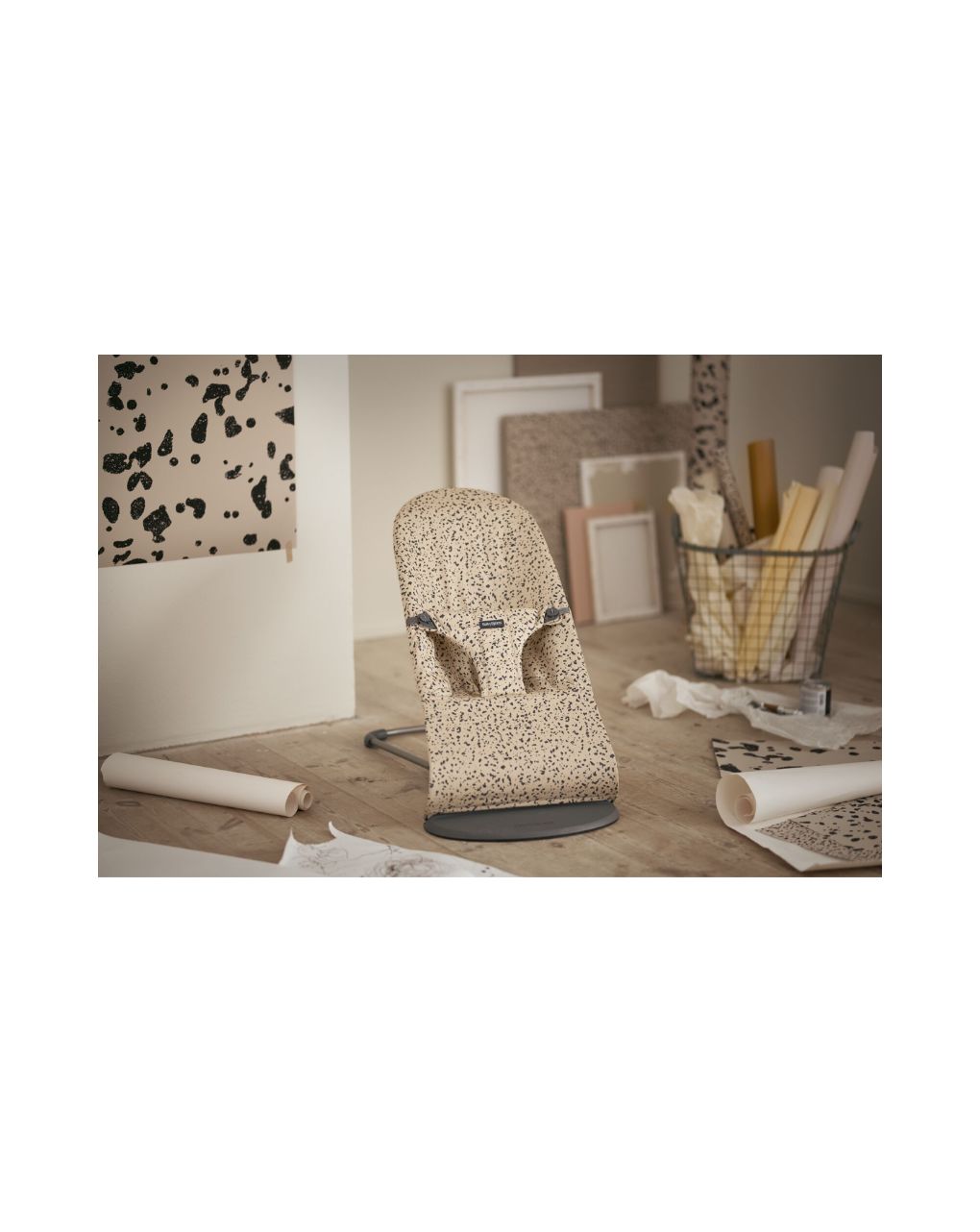 Babybjorn - ριλάξ bliss, woven, print beige/dark grey - Baby Bjorn