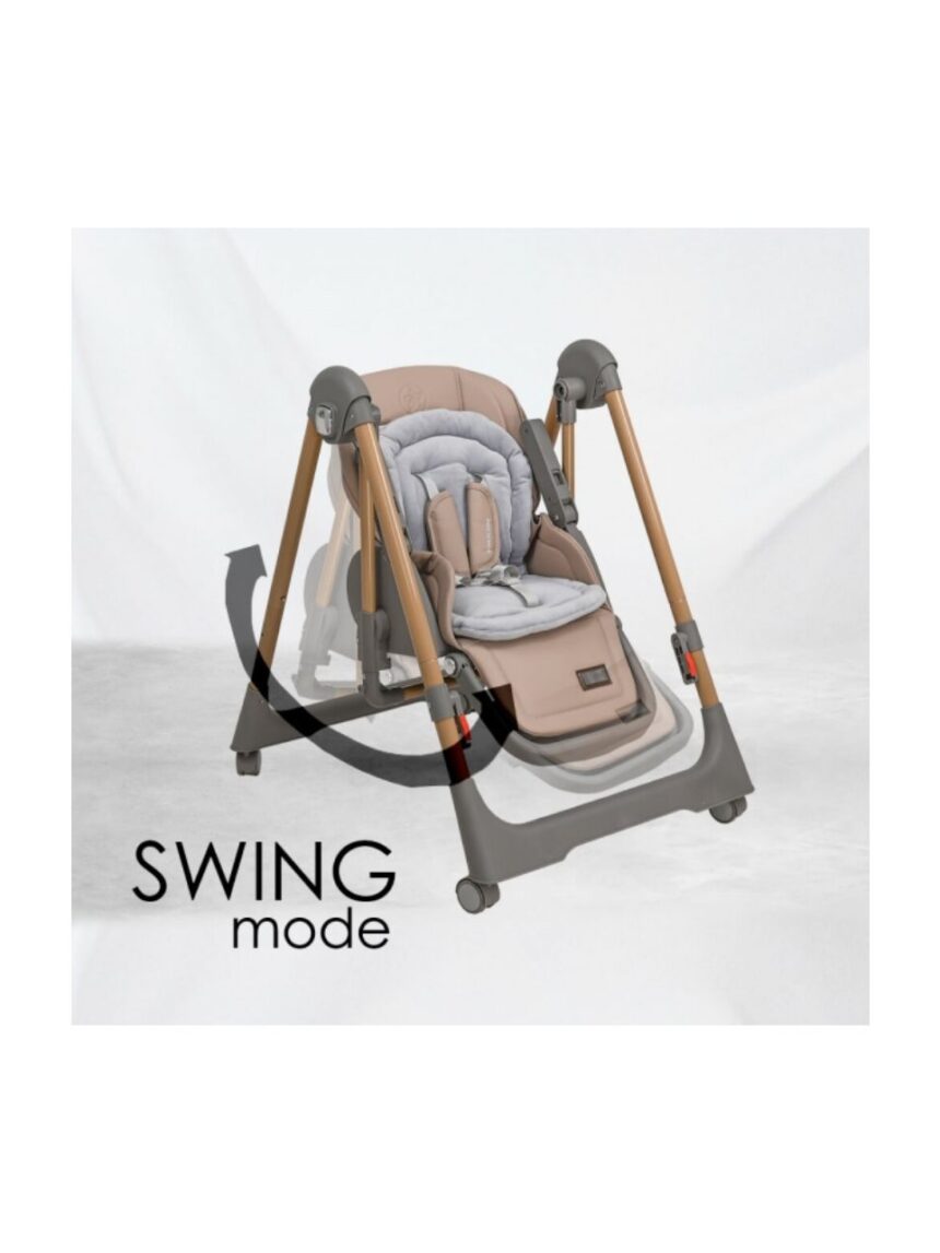 Bebe stars καρέκλα φαγητού-κούνια nuovo 2σε1 mocha 6m+, 867-182 - Bebe Stars