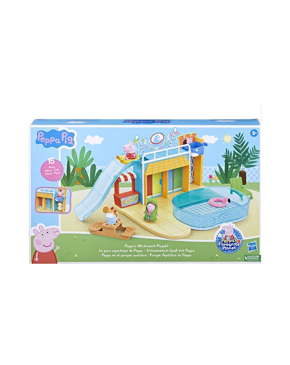 Peppa pig peppa's waterpark playset, f6295