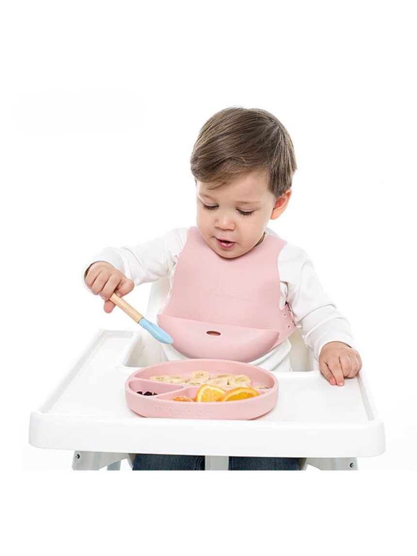 Minikoioi πιάτο με διαχωριστικά portions 6m+ pink 0907-101050002 - MinikOiOi