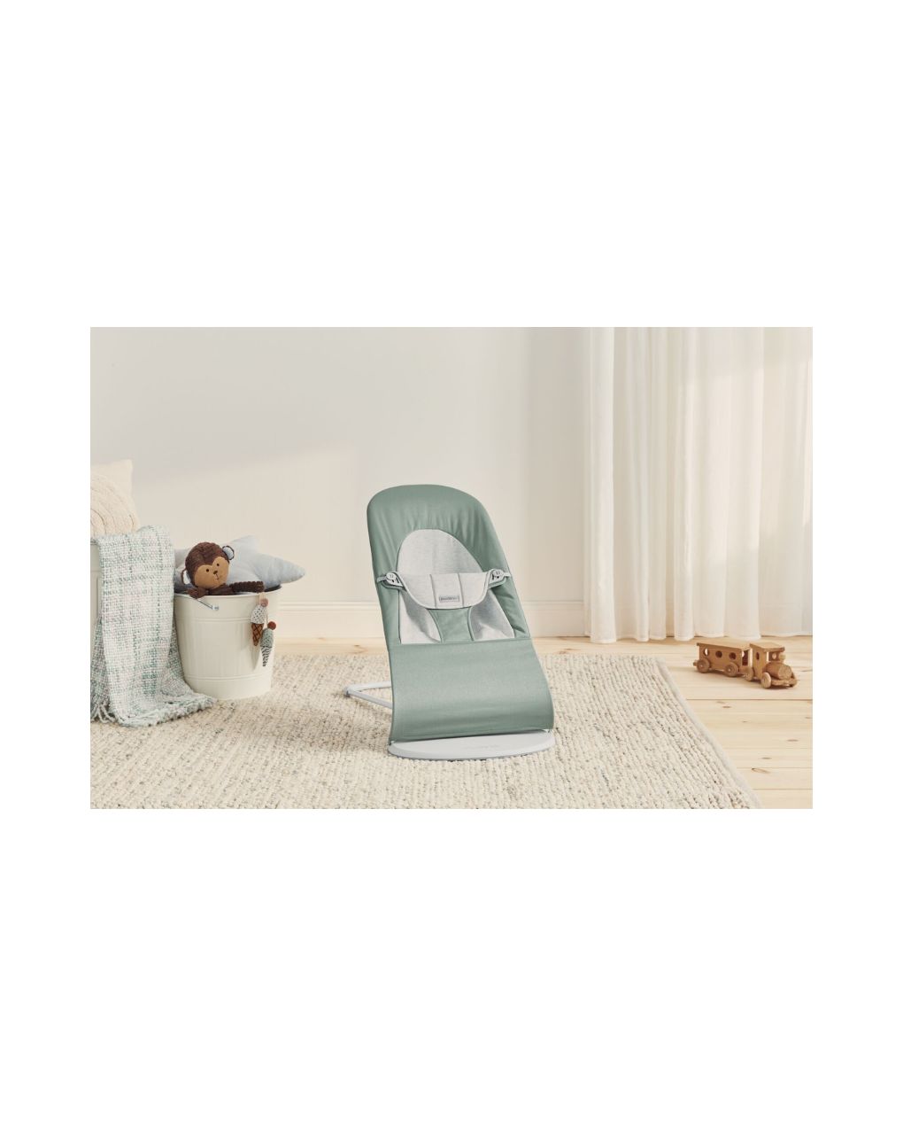 Babybjorn - ριλάξ balance soft woven jersey, light sage/grey - Baby Bjorn