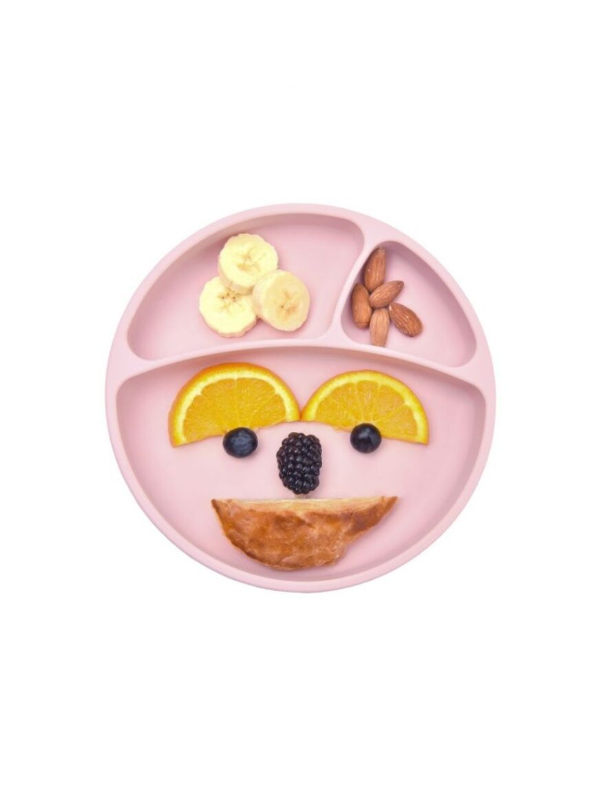 Minikoioi πιάτο με διαχωριστικά portions 6m+ pink 0907-101050002 - MinikOiOi