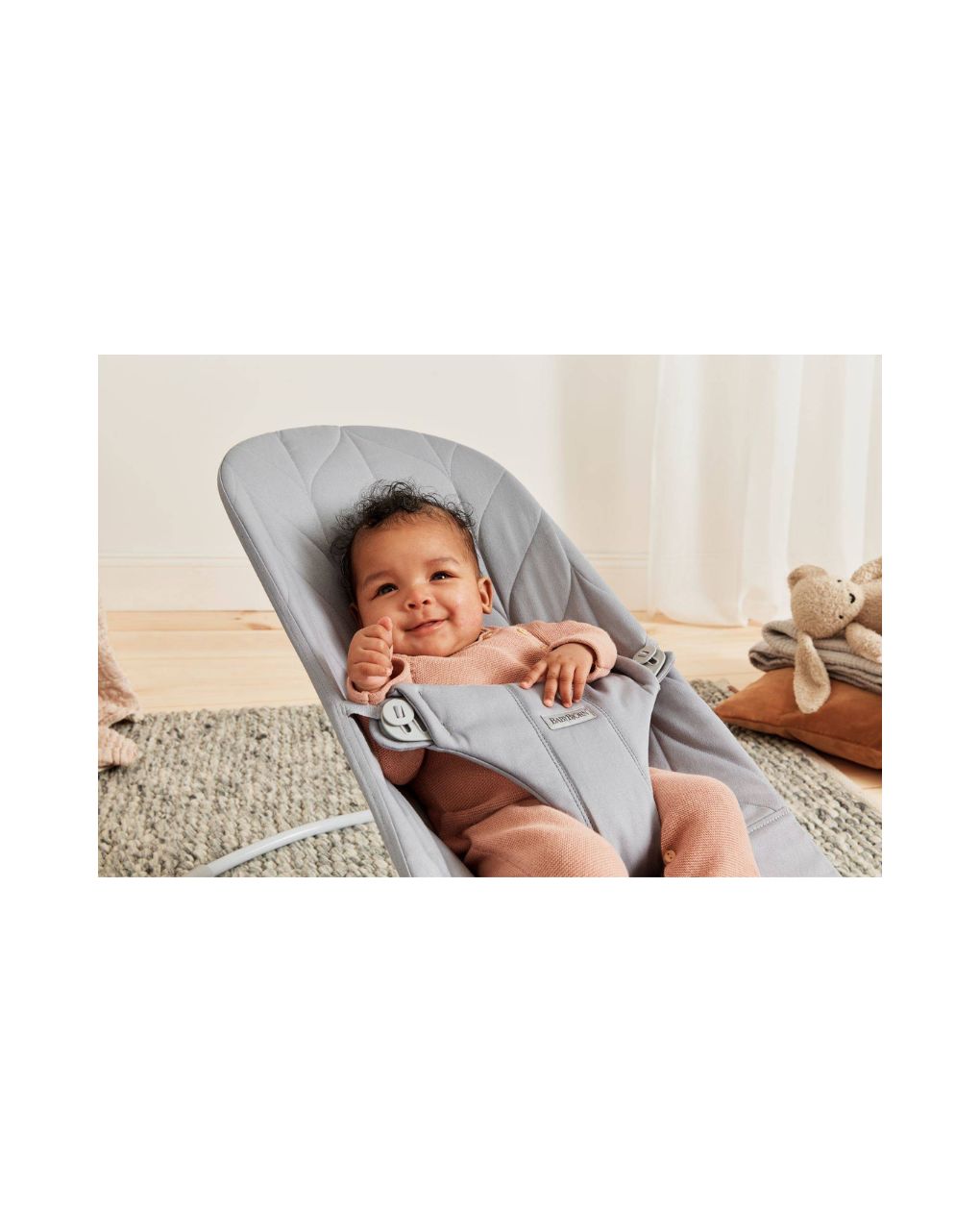 Babybjorn - ριλάξ bliss, woven, petal quilt, light grey - Baby Bjorn