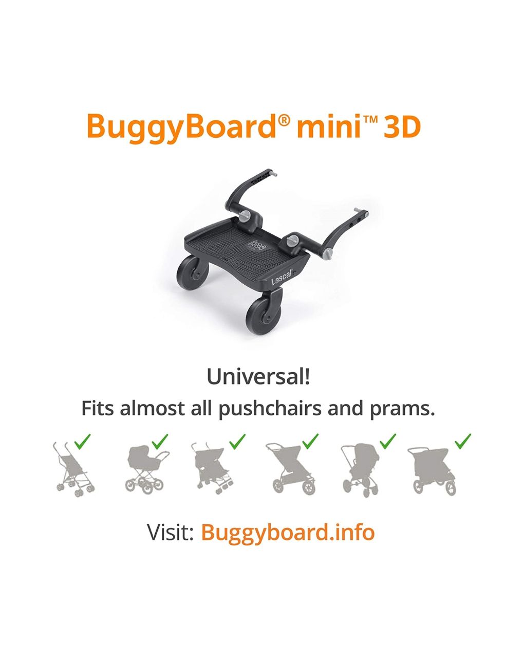 Lascal buggy board σανίδα για δεύτερο παιδί mini 3d blue - Lascal