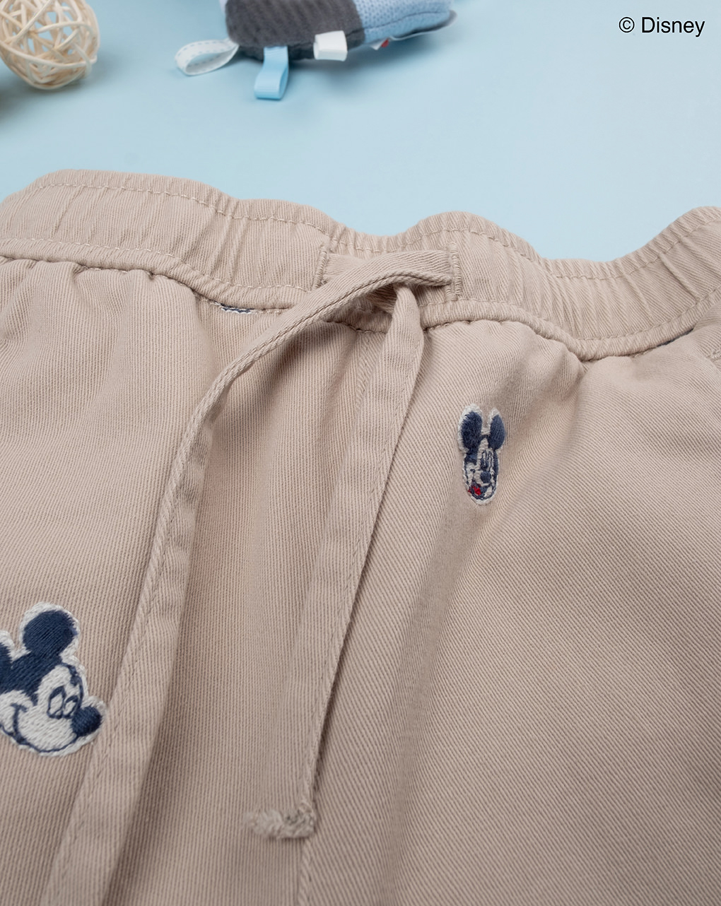 βρεφικό παντελόνι twill μπεζ mickey για αγόρι - Prénatal