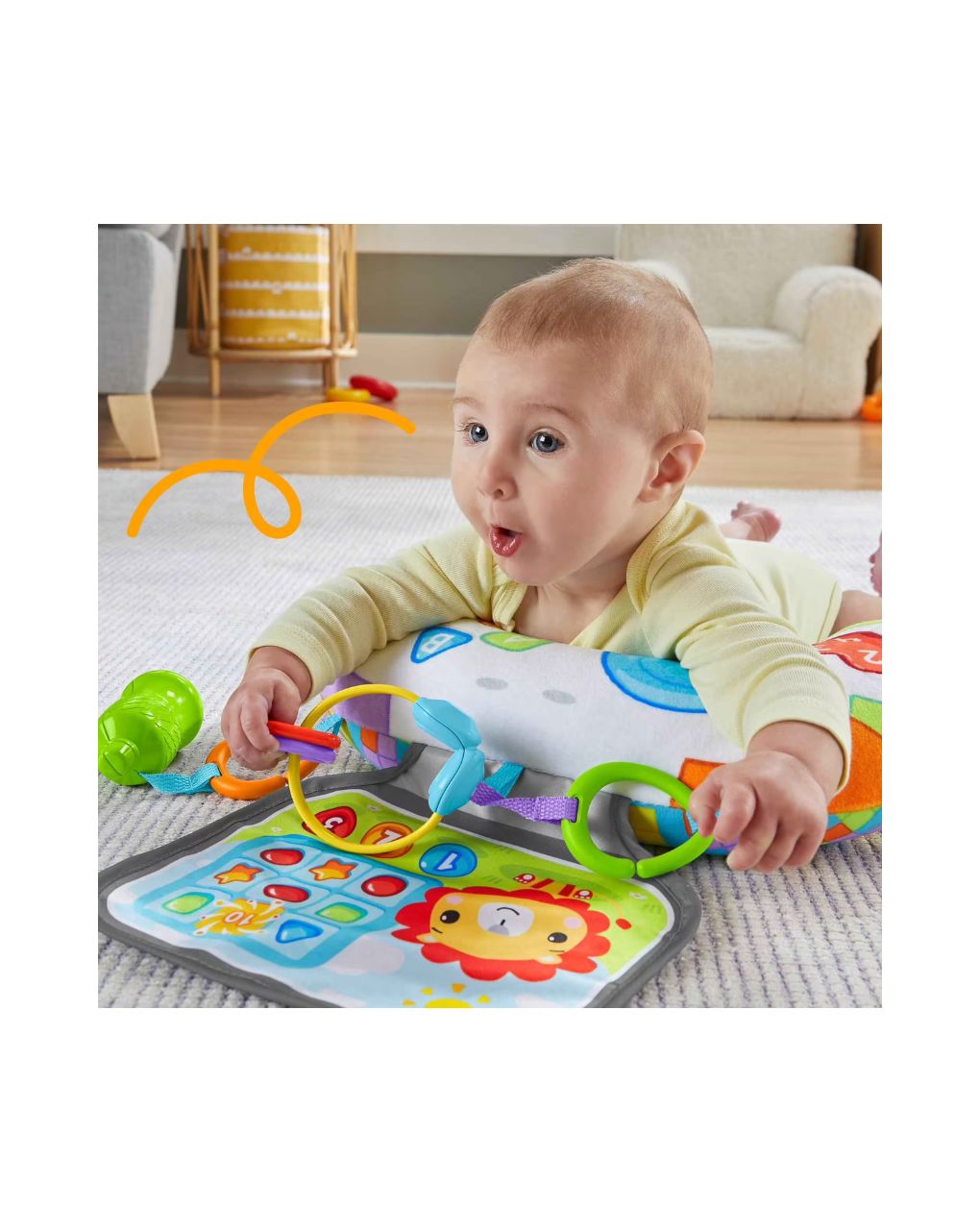 Mattel fisher-price μαξιλαράκι δραστηριοτήτων με κονσόλα παιχνιδιού hgb89 - Fisher-Price