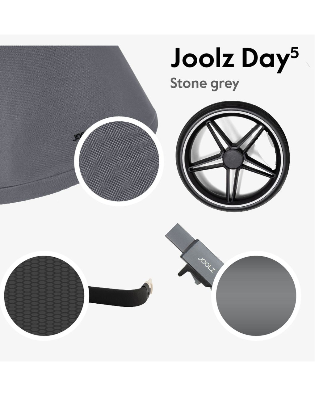 Joolz day⁵ σύστημα μεταφοράς 2 σε 1 complete set stone grey - Joolz